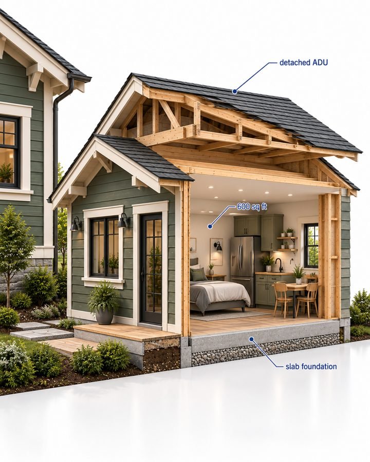 3D model of a detached ADU